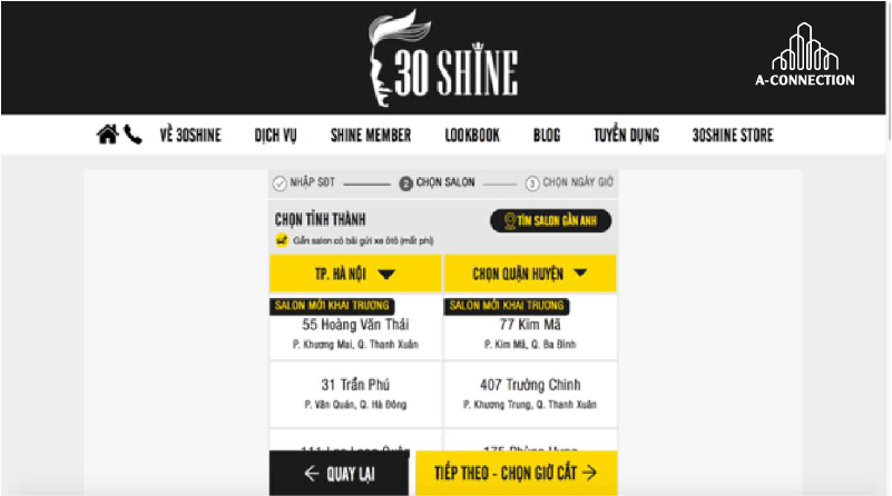 Chiến lược marketing của 30Shine