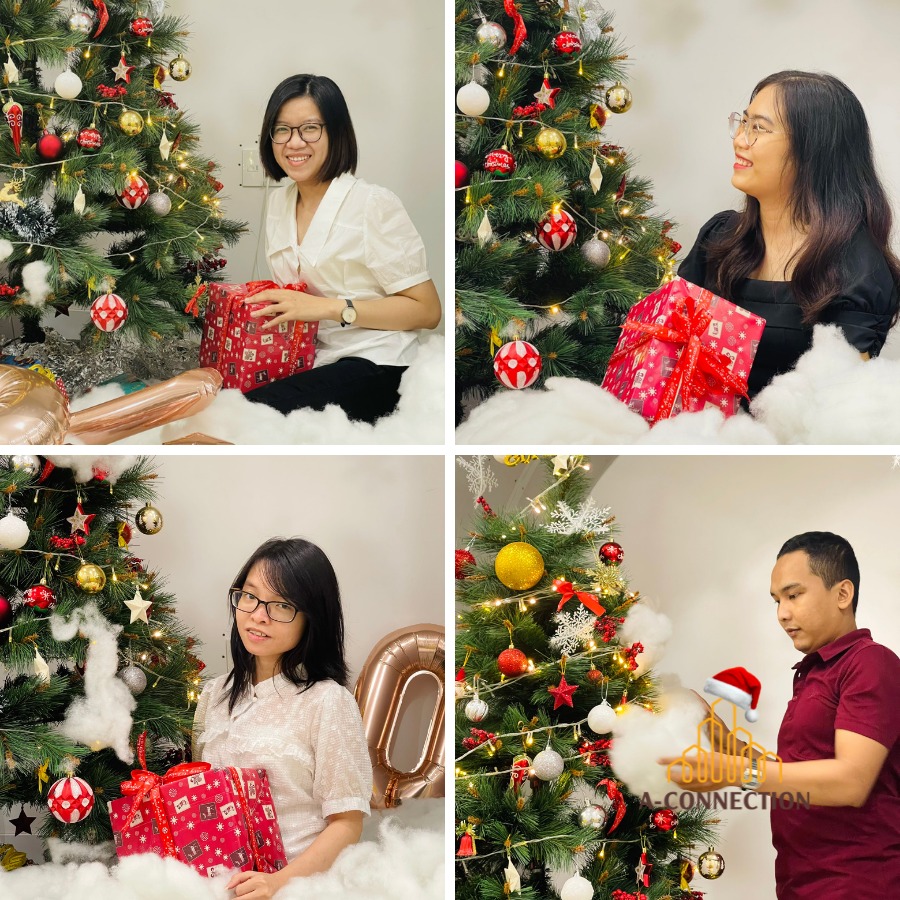 Check in cây thông noel tại a-connection