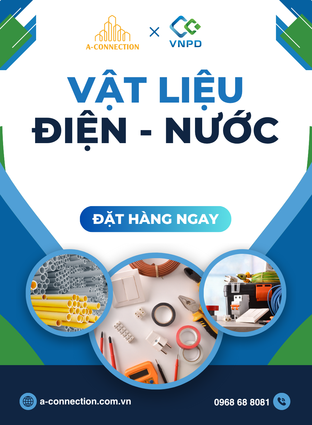 A-connection - Banner vật liệu điện nước
