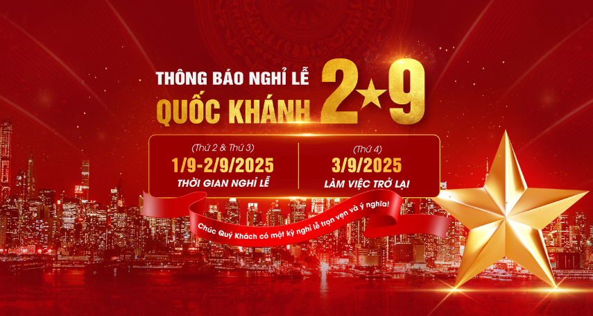 A-connection thông báo nghỉ lễ quốc khánh 2/9