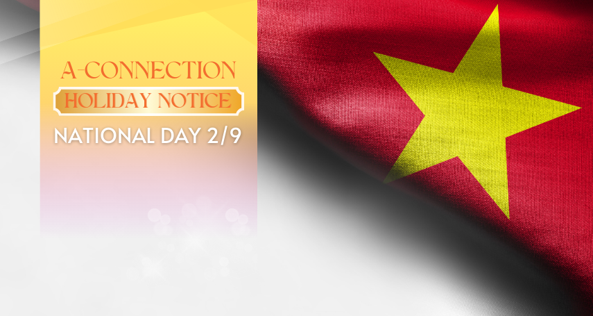 A-connection thông báo nghỉ lễ quốc khánh 2/9