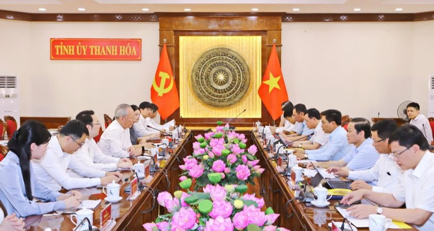 A-connection - Lãnh đạo tỉnh Thanh Hóa làm việc với Tập đoàn Xây dựng Thái Bình Dương