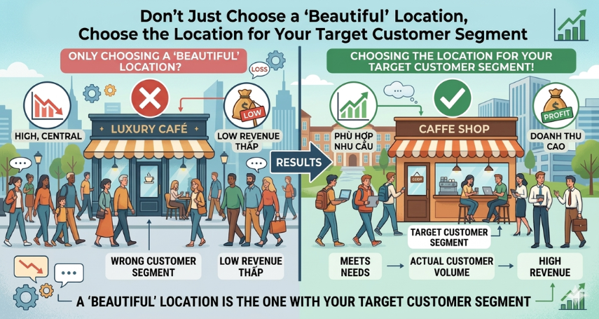 A-connection - Choosing the right customer segment is always more important than choosing a location that only “looks attractive.”