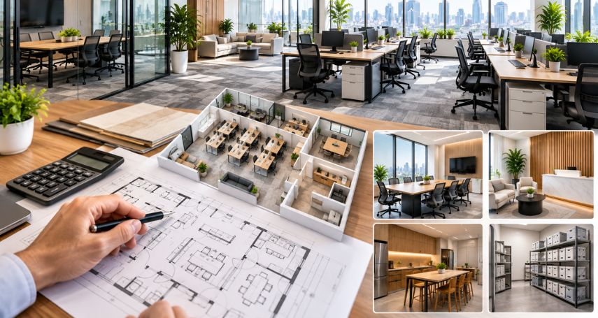 A-connection - cách xác định diện tích văn phòng dựa trên số lượng nhân viên và nhu cầu sử dụng thực tế