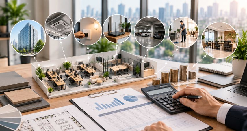 A-connection - Cân đối tổng chi phí thuê và vận hành giúp doanh nghiệp lựa chọn văn phòng phù hợp với ngân sách