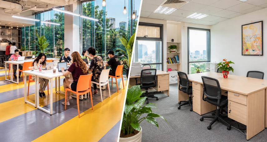 Cân nhắc lựa chọn giữa văn phòng trọn gói và coworking space