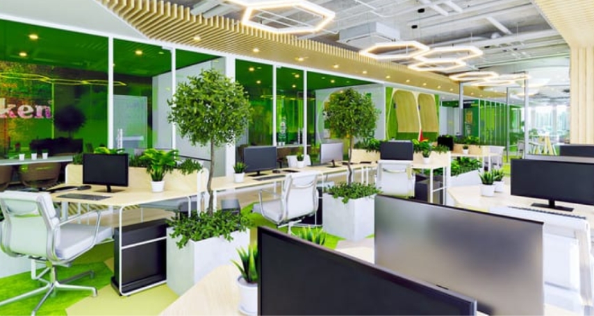 Xu hướng thiết kế văn phòng xanh hiện đại